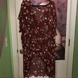 TORRID High-Low Faux Wrap Blouse (5X)